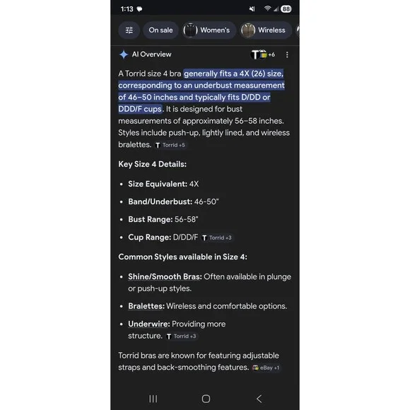 Torrid Size 4 NWT $46.90 Red & Black Lace Velvet Bra Intimates - Picture 4 of 4